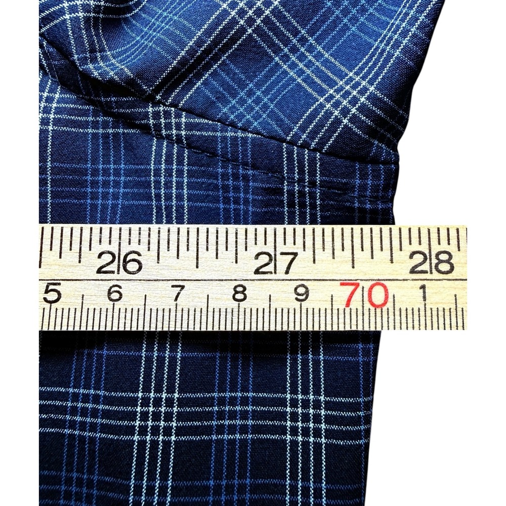 Mizzen+Main Leeward Mens XXL Classic No Tuck Performance Shirt Blue Grid Plaid - Picture 8 of 9